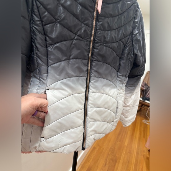 121. Pacific Trail Girls' Reversible to Faux Fur Tie-Dye Hooded Jacket - Picture 4 of 8